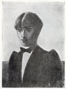 Skitseportræt af kunstneren (kul) af Aubrey Beardsley